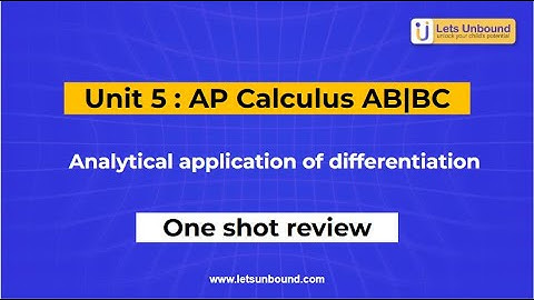 Unit 5 | Analytical Applications of Differentiation | AP Calculus AB/BC | One-Shot Review