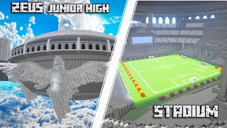 Epic FOOTBALL STADIUM Minecraft _ Zeus Junior High _ Inazuma Eleven by Necron 4,721 views 2 years ago 4 minutes, 24 seconds
