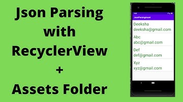 JSON Parsing - How to parse JSON data from asset folder in Android | Java | Android Studio Tutorial