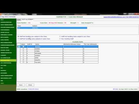 How to manage Duty Allocation in  VinHaze  School Management Software (Tamil)
