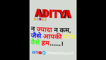 #Aditya name #attitude #shayari #😈🔥💯 @AKS_OFFICIAL0.8  @AKS_OFFICIAL2008  #status #shorts #viral
