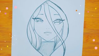 anime girl drawing || رسم انمي سهل جدا للمبتدئين خطوة بخطوة