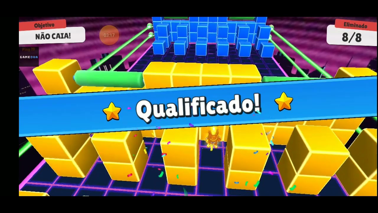 Block Dash Infinito: 2 Jogadores vs 1 Caçador no Stumble Guys! — Eightify