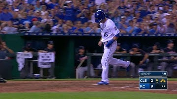 CLE@KC: Cuthbert draws walk, knocks in Merrifield