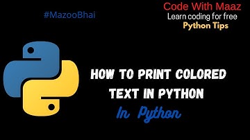 How To Print Colored Text in Python (Colorama Tutorial) (Hindi/Urdu)
