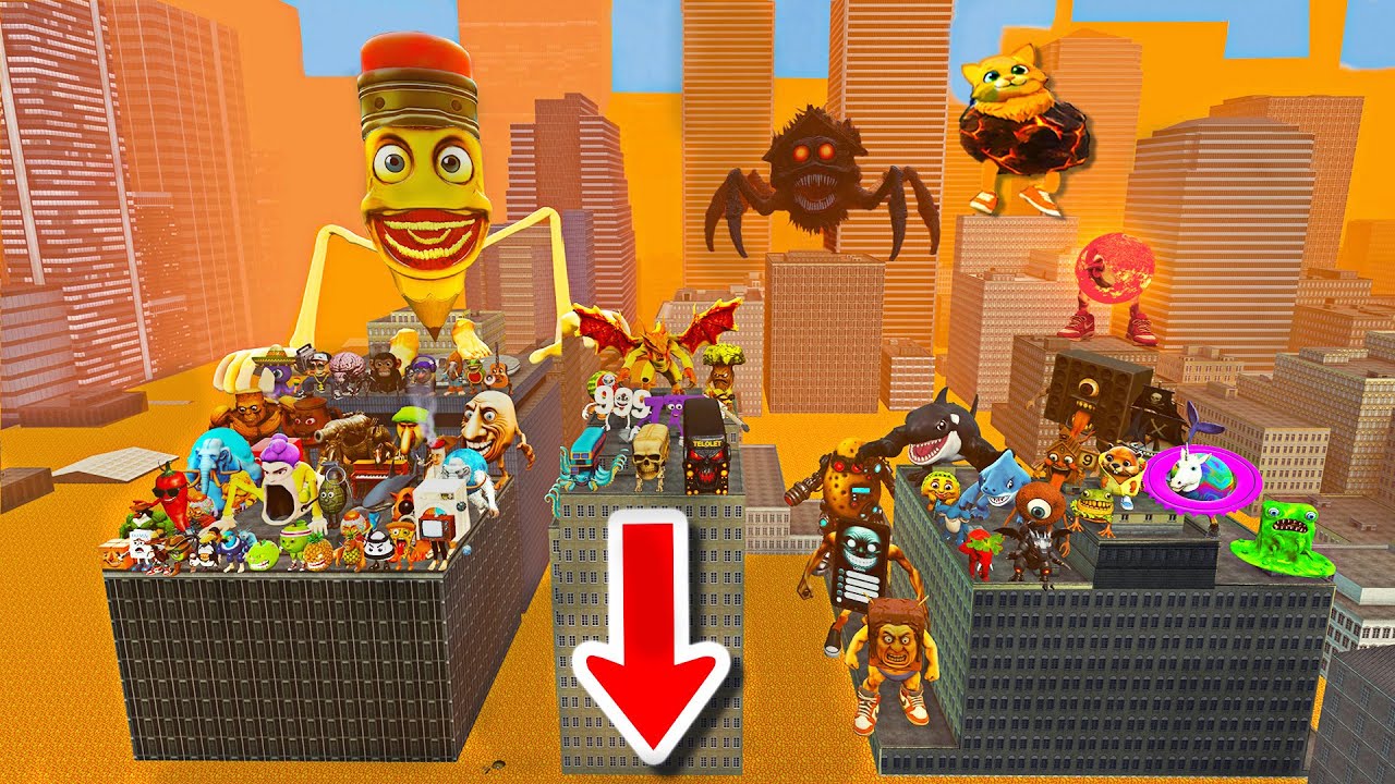 Spartan Kicking ALL Italian Brainrot Memes Into the Toxic Lava City – Garry’s Mod