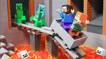 100 Days Hardcore Minecraft Survival: Epic Lego Journey | Brickmine Animation