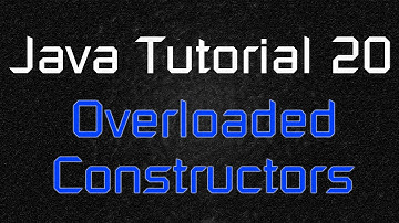 Java Tutorial 20 - Overloaded Constructors (Multiple Constructors)