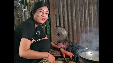 Hót girl,, nấu bữa cơm đạm bạc thôn quê cho anh Trung gà trống nuôi con và mấy chú thợ dùng..?