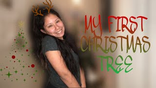 My First Christmas Tree Decorating | #vlogmas day five