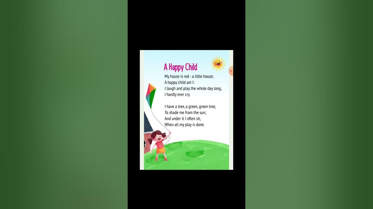 A Happy Child Poem class 1 school ncert YouTube a-happy-child-poem-class-1-school-ncert-youtube