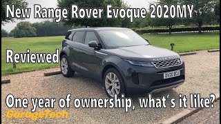 Range Rover Evoque review and walk around after 1 year of ownership 2020 MY D180 SE top features