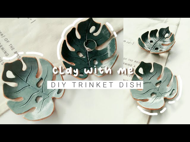 Air-Dry Clay Leaf Imprint Trinket Dish