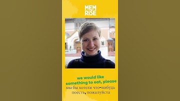 How to say "we would like something to eat, please" in Russian with Memrise