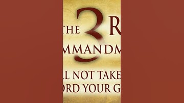 Third Commandment - You shall not take the name of Lord your God in vain