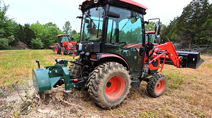 KIOTI CK2610 Compact tractor review-Stump grinding, grapple work & more!