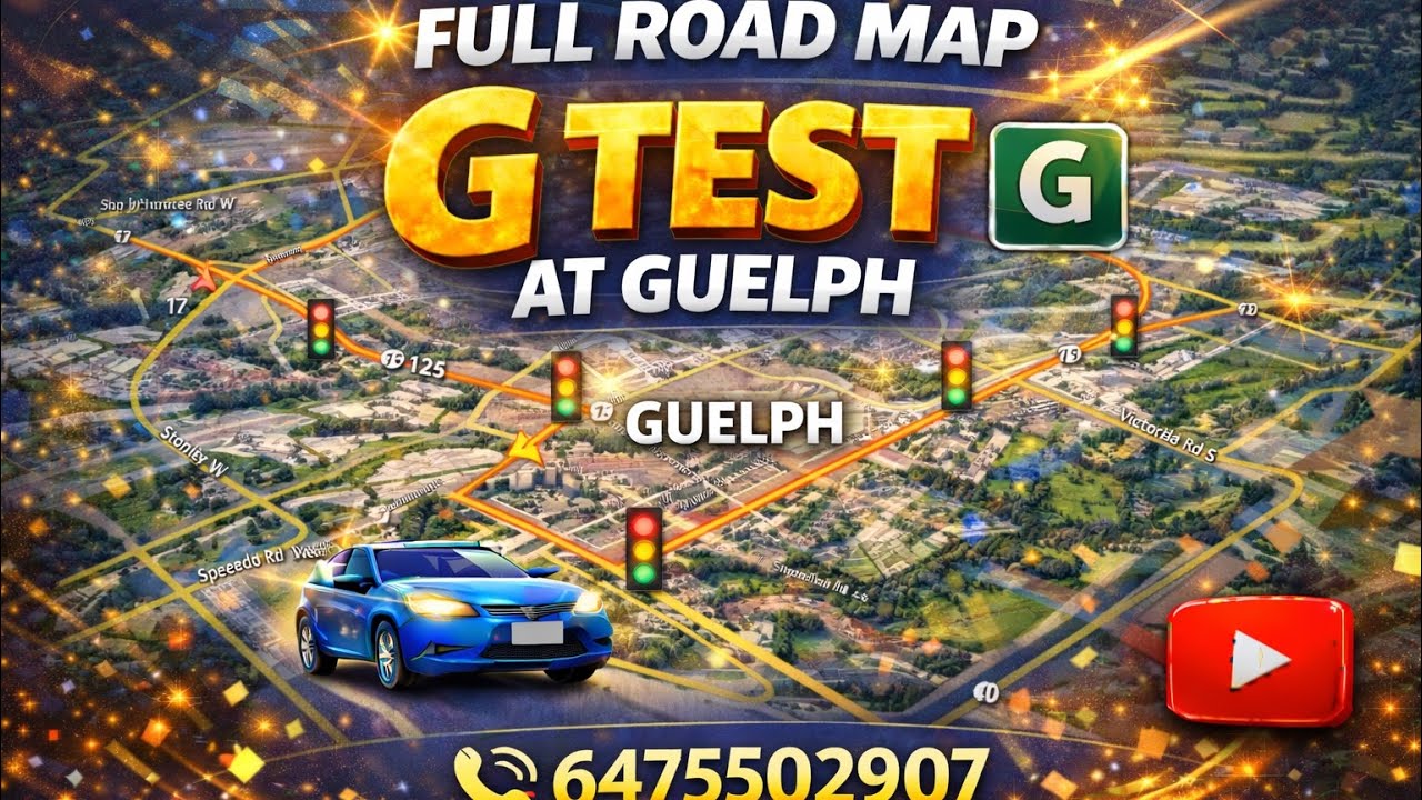 Схема маршрута G-2 в Гвельфе. Объясняйте и слушайте очень внимательно, чтобы сдать тест. 6475502907