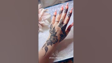 🎨 How to Draw a Simple Henna Flower with Flowing Vines | Beginner Friendly#henna #hennadesign