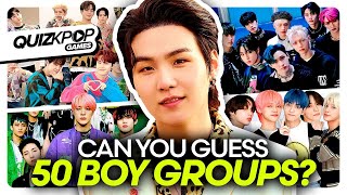 CAN YOU NAME THESE 50 KPOP BOY GROUPS? | QUIZ KPOP GAMES 2022 | KPOP QUIZ TRIVIA