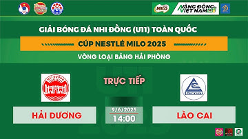 🛑 TRỰC TIẾP: HẢI DƯƠNG - LÀO CAI  /  GIẢI BÓNG ĐÁ U11 TOÀN QUỐC CUP NESTLE MILO 2025 / VFF