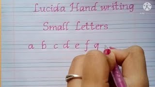 Small letters in lucida handwriting for Beginners