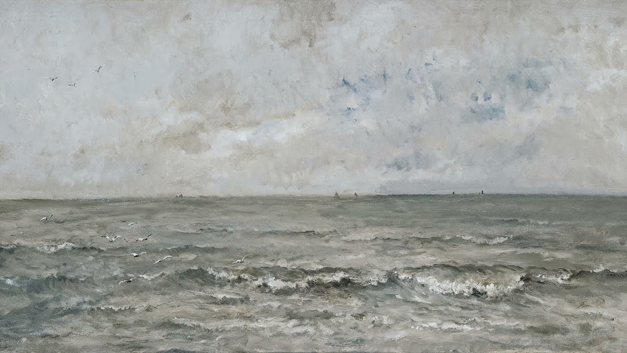 Ocean and Sand | Turn Your TV Into Art | Vintage Art Slideshow For Your TV | 1Hr of 4K HD Paintings