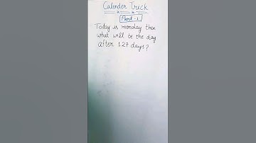 Calendar Reasoning Part 1| Calendar Concept #math #reasoning #shorts