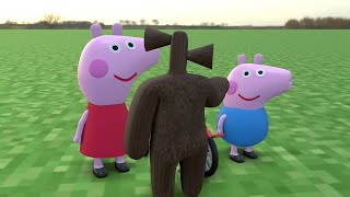 Siren Head tell dark joke to Peppa Pig siblings