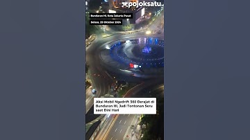 Aksi Mobil Ngedrift 360 Derajat di Bundaran HI, Jadi Tontonan Seru saat Dini Hari