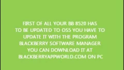 HOW TO GET OS6 THEME FOR BB 8520