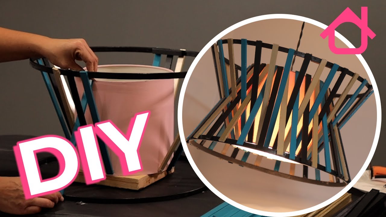 Weekend DIY Project: How to Make A Paint Stir Sticks Pendant Lamp