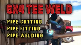 6X4 TEE WELD #welding #rigwelder #stickwelding #pipelinewelding