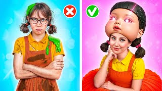 From Nerd To Beauty Squid Game Doll | How to Become Squid Game Doll by Multi DO Girls