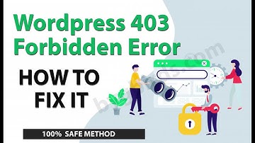 Forbidden Access Is Denied | Wordpress 403 Error | How to fix it.
