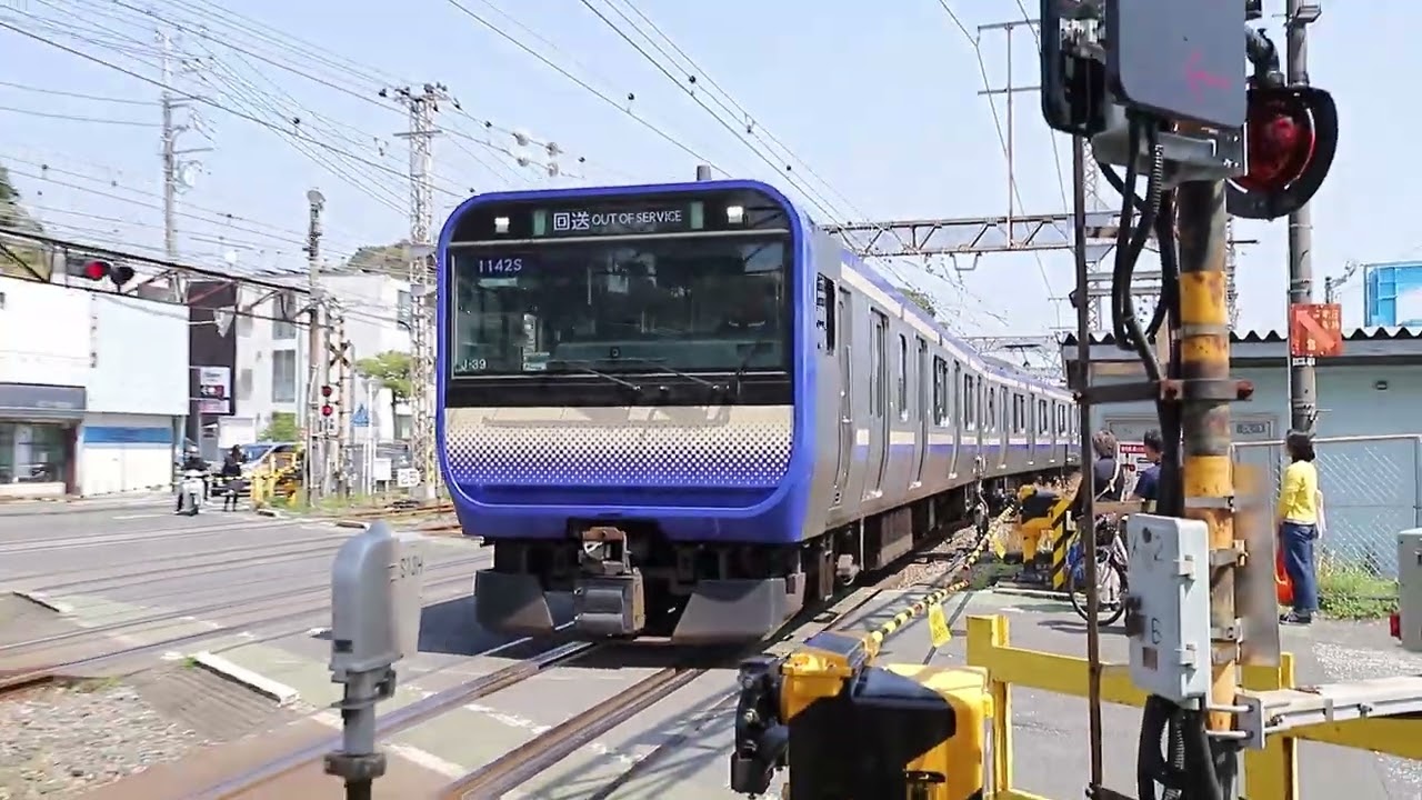 【横須賀線】【外部マイク使用】逗子駅金沢新道踏切通過音