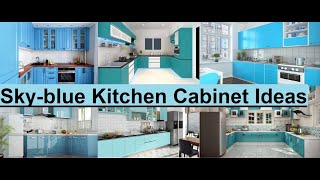 Sky blue kitchen cabinet ideas, Interior kitchen, Modular kitchen cabinet designs, Furniture