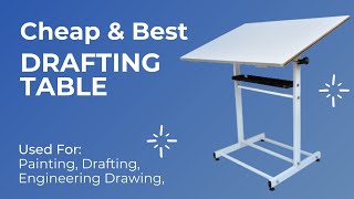 Value For Money Drafting Table Genius1000 🏆 Adjustable - Black & White - 23 x 32 and  30 x 42 👌✔️ Wealth