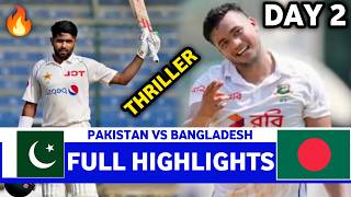 Pakistan Vs Bangladesh 1st Test Day 2 2026 Full Highlights | PAK VS BAN