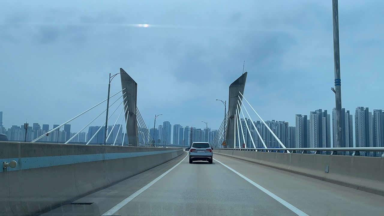 인천 학익분기점 - 인천공항1터미널 주행영상 / ASMR Driving Incheon, Korea 4k60p