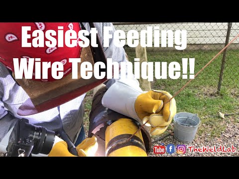 TIG WELDING PIPE FOR BEGINNERS EASIEST METHOD TO FEEDING WIRE INTO THE ROOT