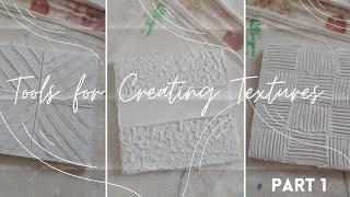Tools to Create DIY Textured Art on Canvas PART 1 || Creating Textures with Household Items