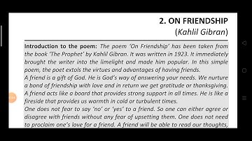 On friendship