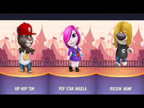 Talking Tom Bubble Shooter- Hip Hop Tom VS POP STAR ANGELA VS ROCKIN' HANK GAMEPLAY