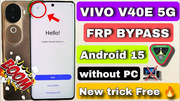 #Android 15 || Vivo V40e FRP Bypass settings not open|| Vivo V40e Google Account bypass without PC
