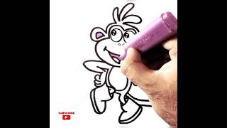 Monkey Drawing Easy | Monkey Coloring Pages | Monkey drawings #shorts