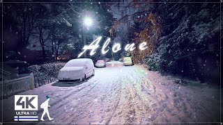 3 Hours of Dark Snowfall Night Walks in Finland - Slow TV 4K