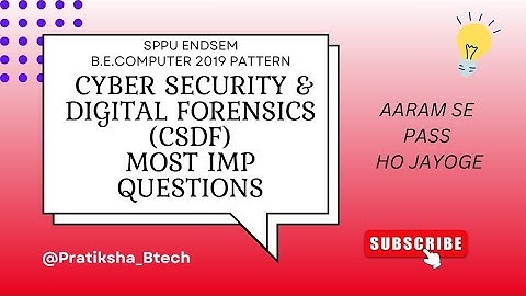 CSDF Endsem Most IMP Questions 2019 Pattern CyberSecurity & Digital Forensics #sppu#engineering#exam