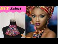 DIY- How to Cut and Sew Jabot Pleated African Ankara Print Jabot/Necklace