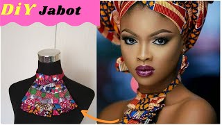 DIY- How to Cut and Sew Jabot Pleated African Ankara Print Jabot/Necklace