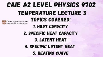 Temperature Lecture 3 | CAIE A2 Level Physics 9702
